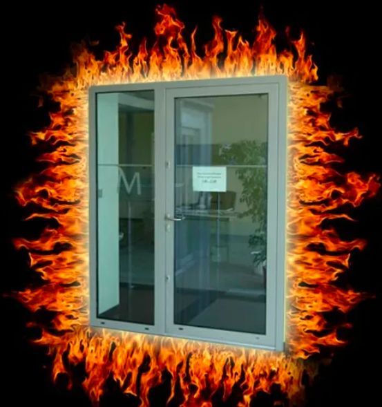 Drzwi aluminiowe przeciwpożarowe PPOŻ