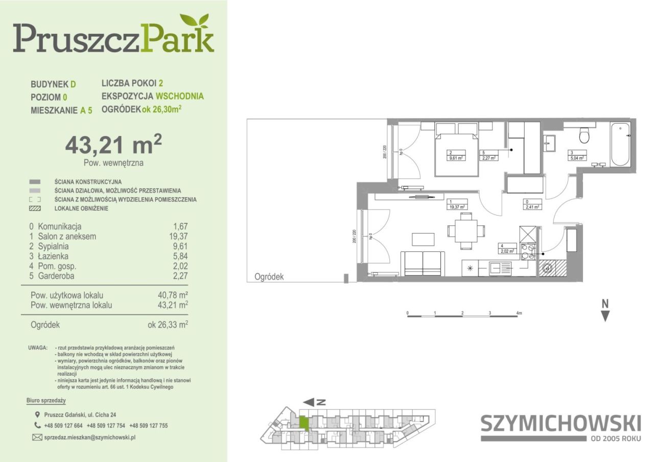 Pruszcz Park A.5 mieszkanie 2-pok na parterze z ogródkiem: zdjęcie 93466241