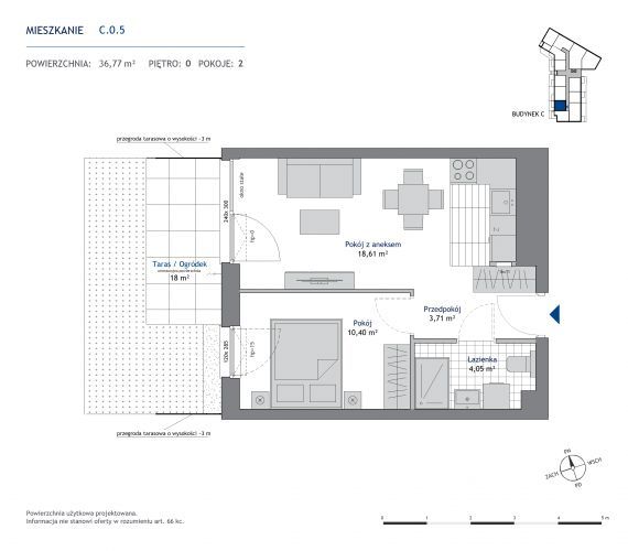 Nowa Dąbrowa - Gdynia, ul. Rdestowa - 36.77 m2: zdjęcie 94311534