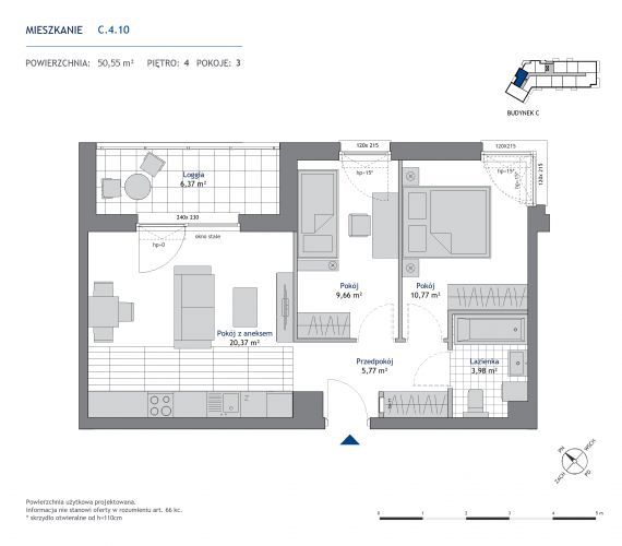 Nowa Dąbrowa - Gdynia, ul. Rdestowa - 50.55 m2: zdjęcie 94312197