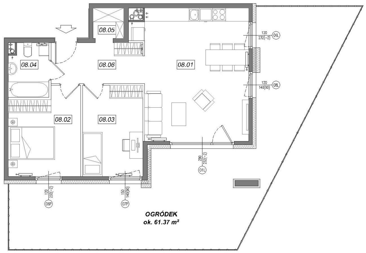 Urzeka - mieszkanie 5.A.08 - Mieszkanie z przestronnym ogródkiem!: zdjęcie 94328575