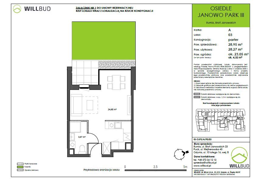 Nowe mieszkanie 28,95 m2 na Osiedlu Janowo Park III w Rumi: zdjęcie 93570178