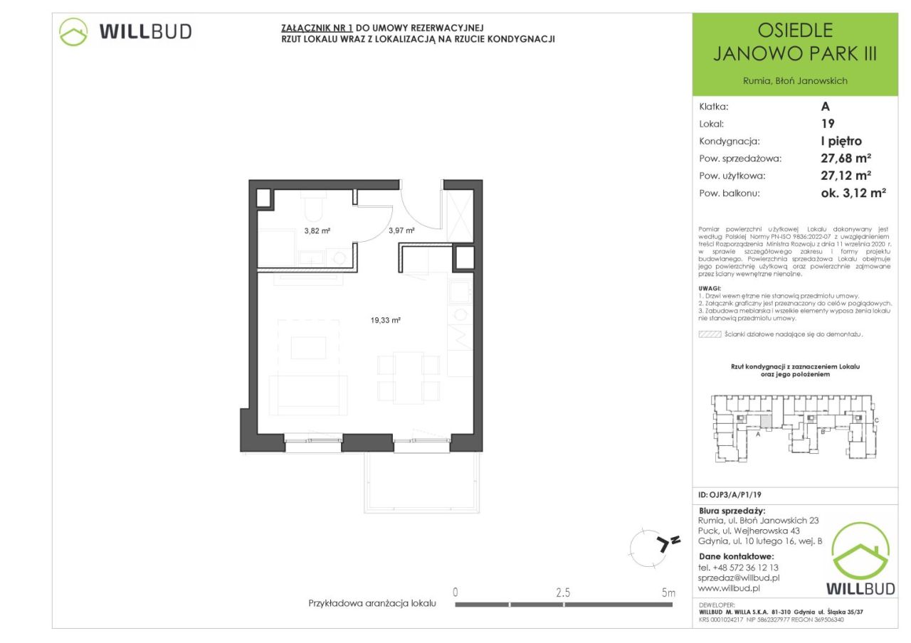 Przytulne mieszkanie z balkonem 27,68m2 - Nowe Osiedle Janowo Park III: zdjęcie 93570577