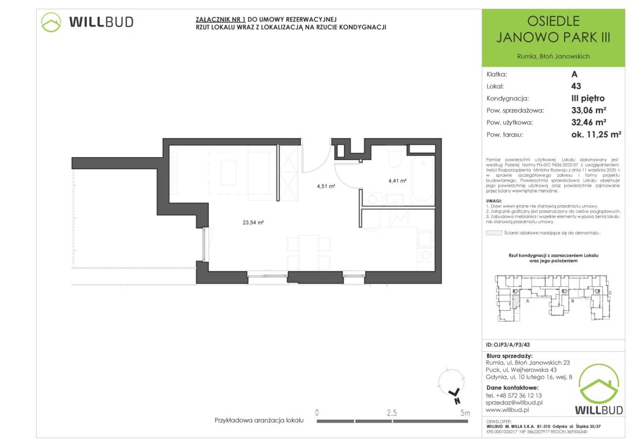 Mieszkanie 33,06m2 z dużym tarasem - nowe osiedle w Rumi: zdjęcie 93571180