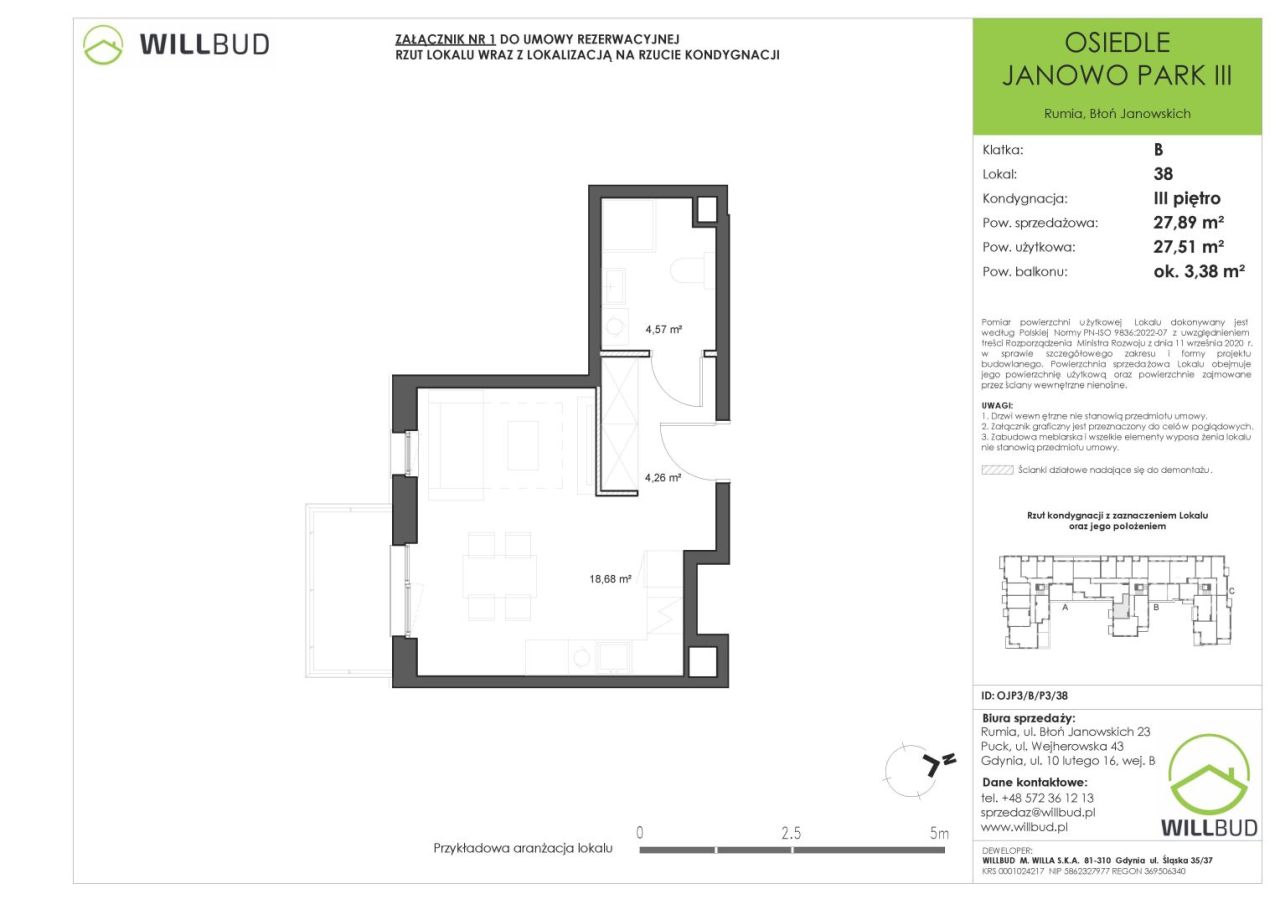 Nowe mieszkanie z balkonem (27,89 m2) - Osiedle Janowo Park III: zdjęcie 93572079