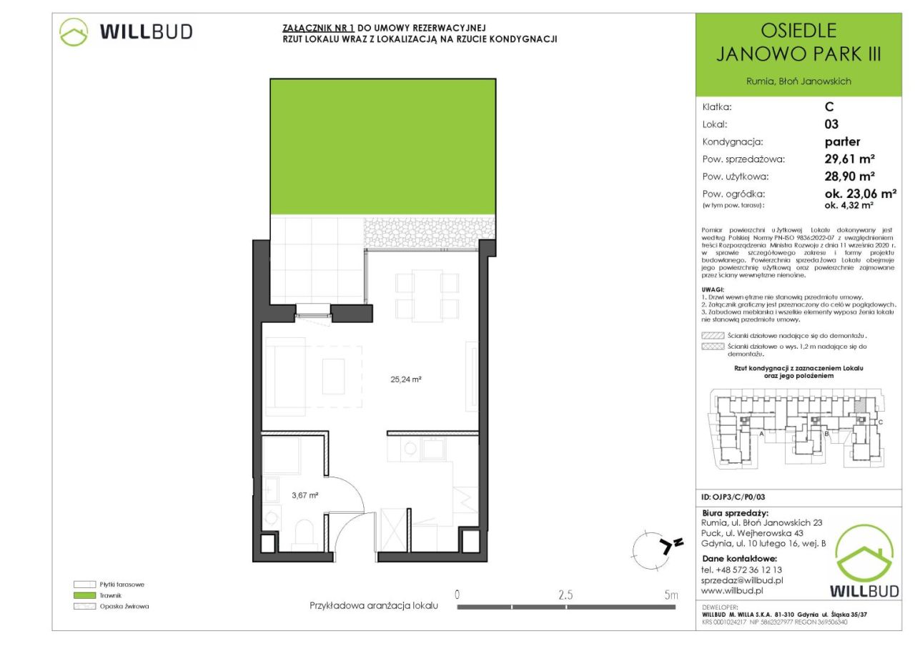 Nowe mieszkanie z ogródkiem (29,61 m2) - Osiedle Janowo Park III: zdjęcie 93572109