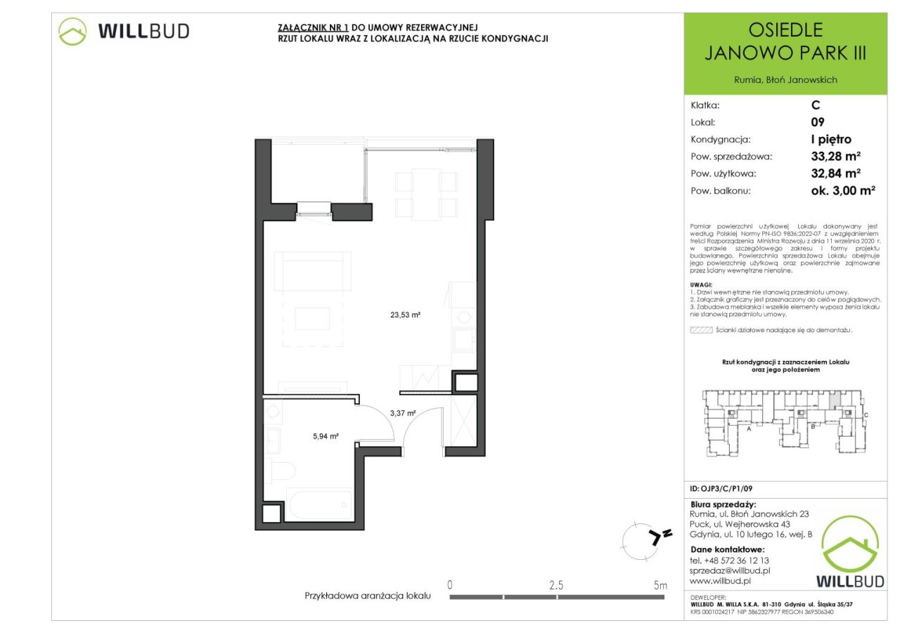 Nowe mieszkanie (33,28 m2) z balkonem - Osiedle Janowo Park III: zdjęcie 93572150