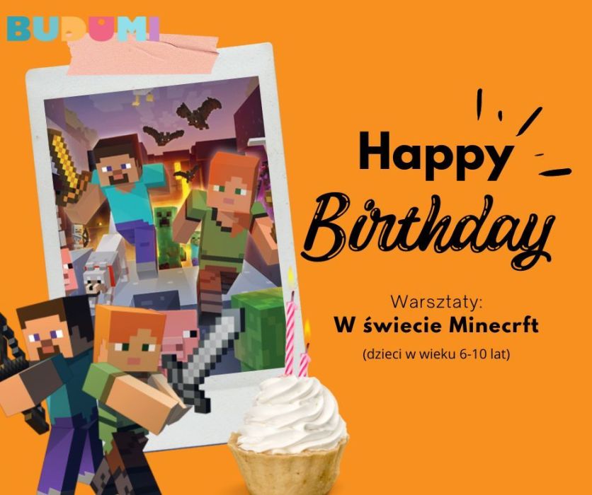 Warsztaty urodzinowe dla dzieci Minecraft w Gdańsku