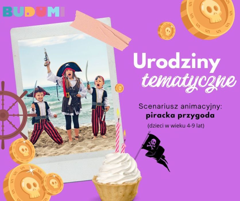Urodziny tematyczne dla dzieci piracka przygoda w Gdańsku