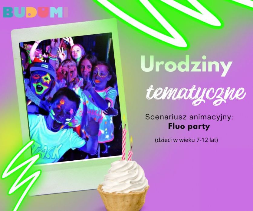 Urodziny tematyczne dla dzieci fluo party w Gdańsku
