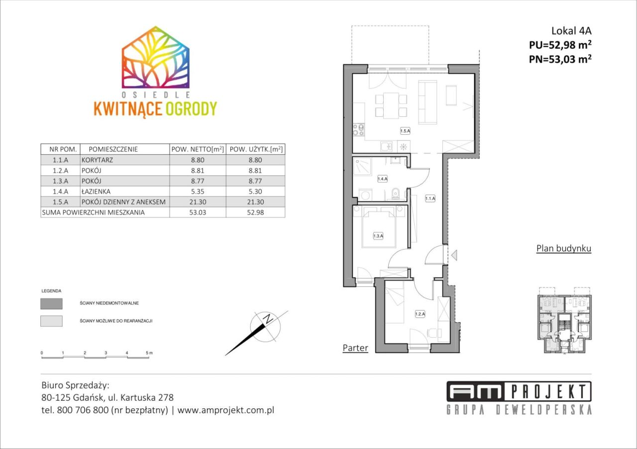 AMprojekt- mieszkanie 4.1.A z ogrodem, Kwitnące Ogrody Gdańsk/ Bąkowo: zdjęcie 93616386