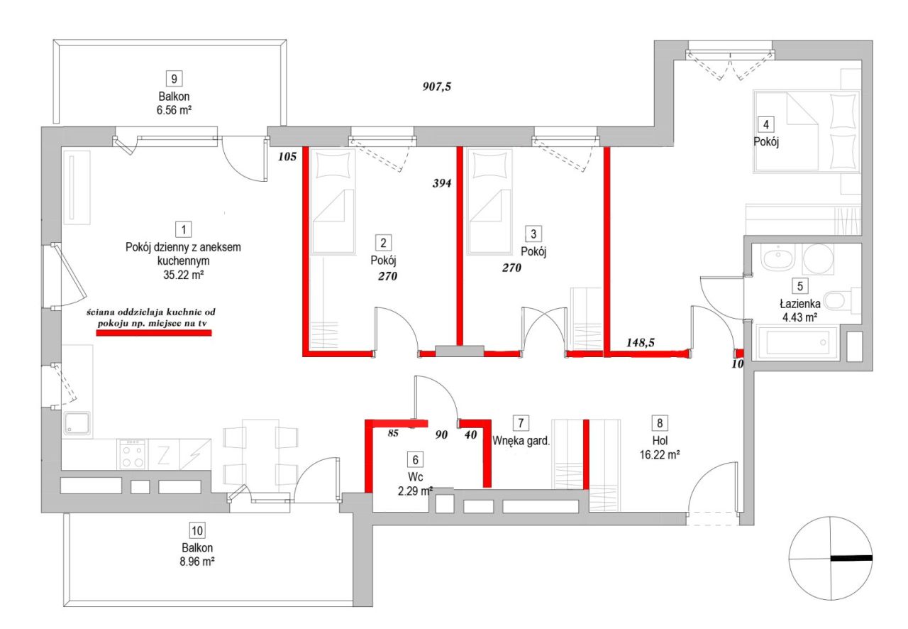 Mieszkanie 4 pokojowe (100m2) - przy plaży. Gdańsk Letnica: zdjęcie 93670282