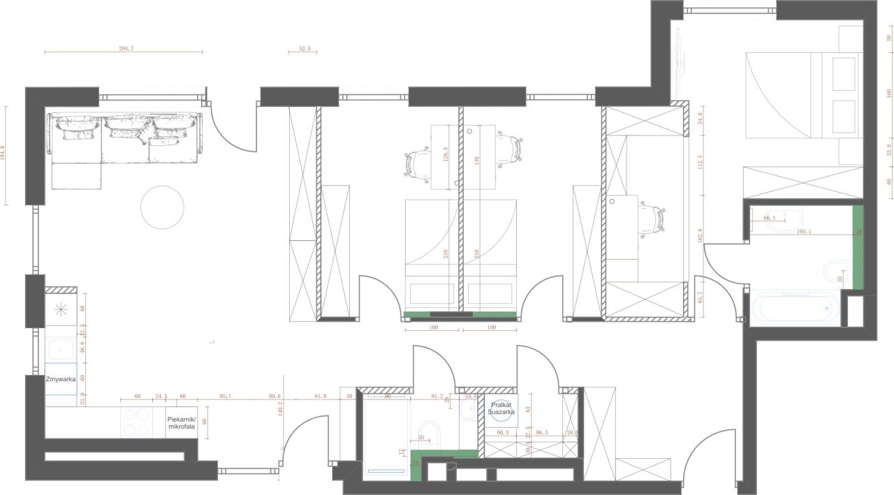 Mieszkanie 4 pokojowe (100m2) - przy plaży. Gdańsk Letnica: zdjęcie 93670283