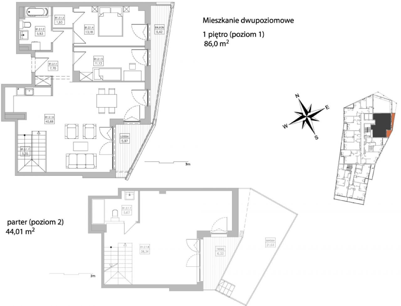 130m2, dwupoziomowe mieszkanie w Redłowie. Taras, ogródek + 2 balkony: zdjęcie 93683669
