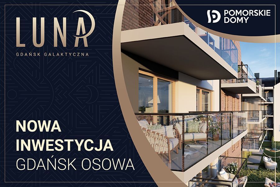 LUNA Gdańsk Galaktyczna mieszkanie 3-pokojowe z balkonem