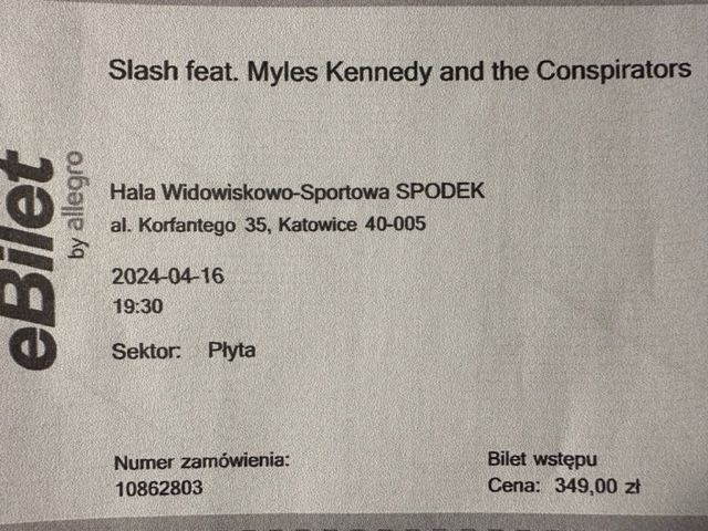 Koncert SLaSH featuring MyLES KeNNeDY & Conspirators Katowice 16.04.