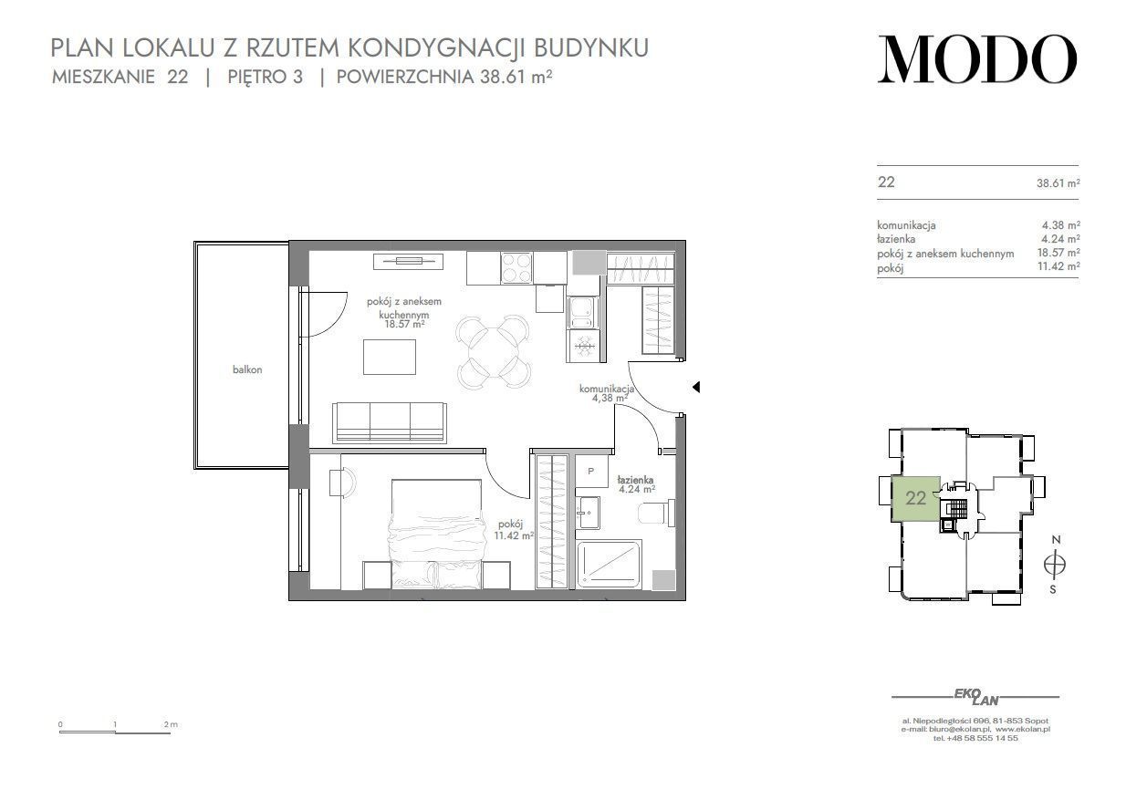 Mieszkanie 2 pok. _ 38,61 m2: zdjęcie 93706677