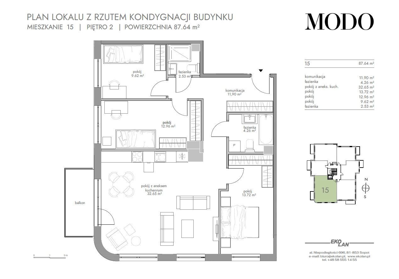 Mieszkanie 4 lub 5 pok. _ 87,64 m2: zdjęcie 93727726