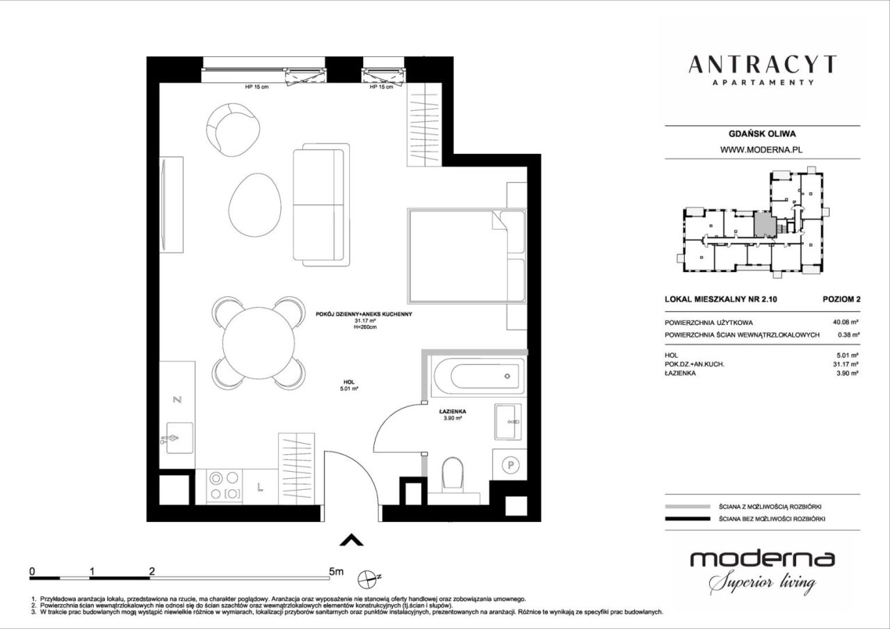 Apartament kawalerka Antracyt Gdańsk Oliwa ul. Czyżewskiego: zdjęcie 93736283