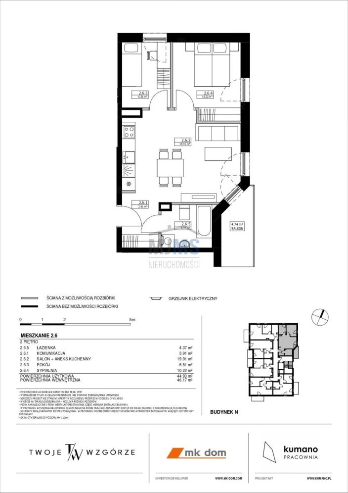 Twoje Wzgórze - 3 pok. 45m2, balkon - Rumia: zdjęcie 93923078