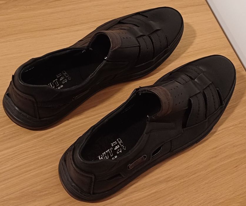 Buty półbuty sandały męskie skórzane 45 wygodne polskie nowe