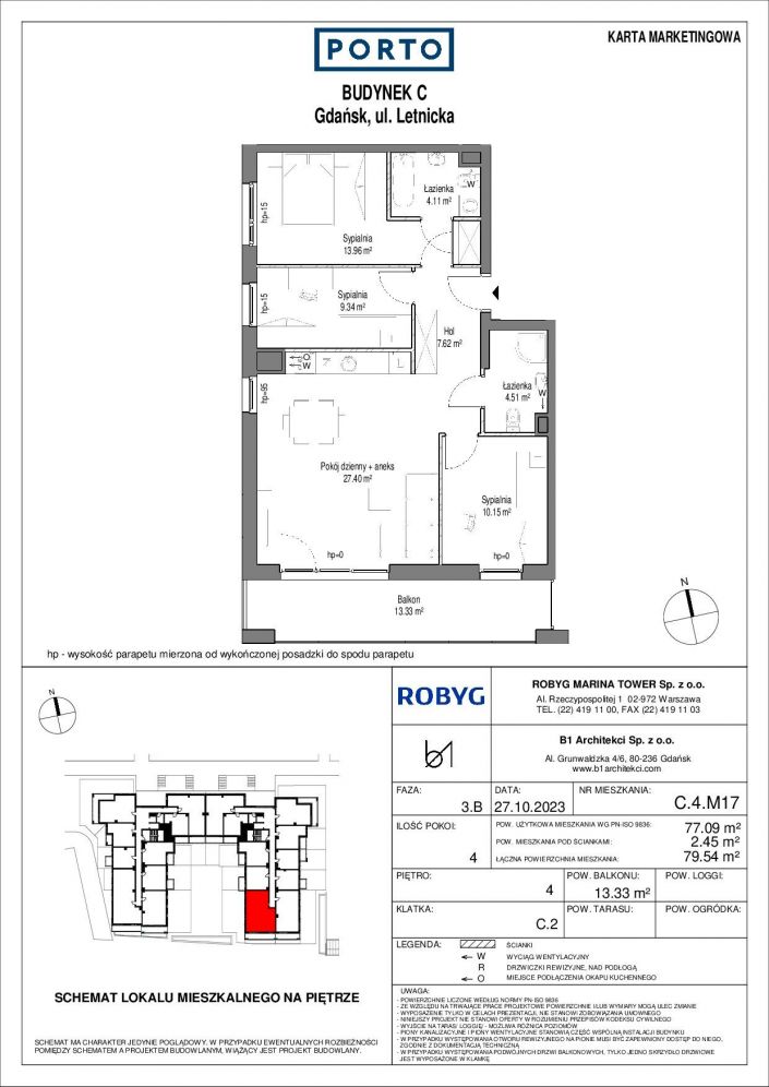 Mieszkanie 77.09 m&sup2; Gdańsk Letnica: zdjęcie 93776291