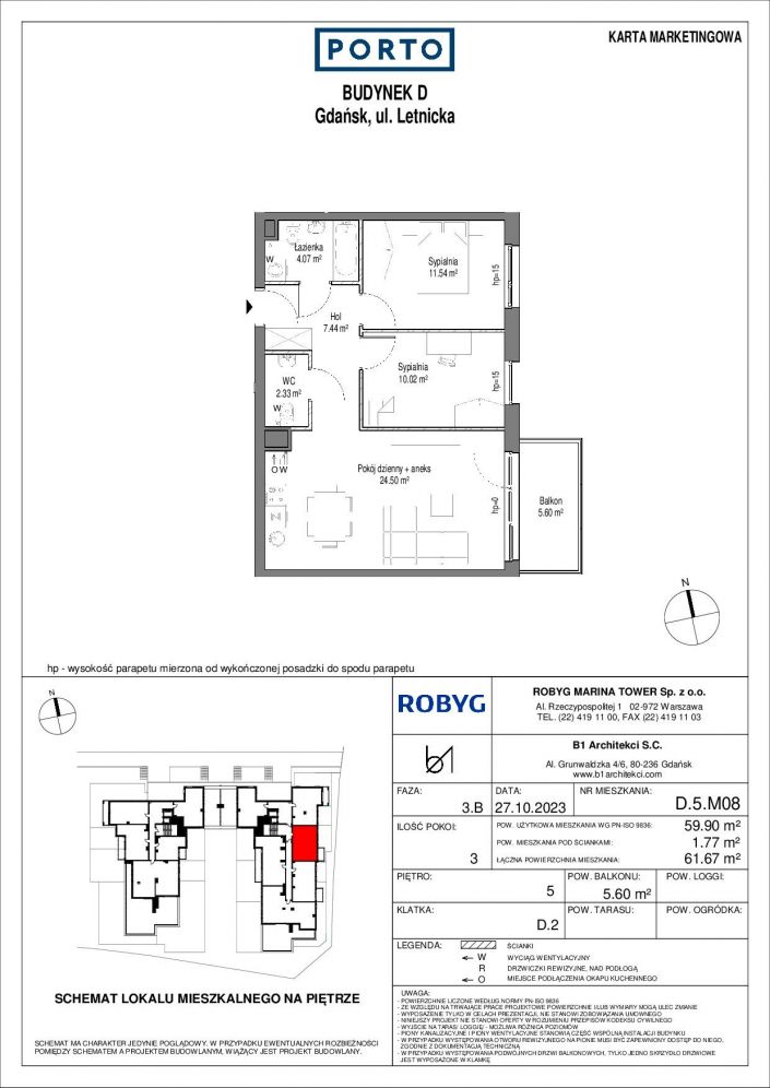 Mieszkanie 59.9 m&sup2; Gdańsk Letnica: zdjęcie 93776499