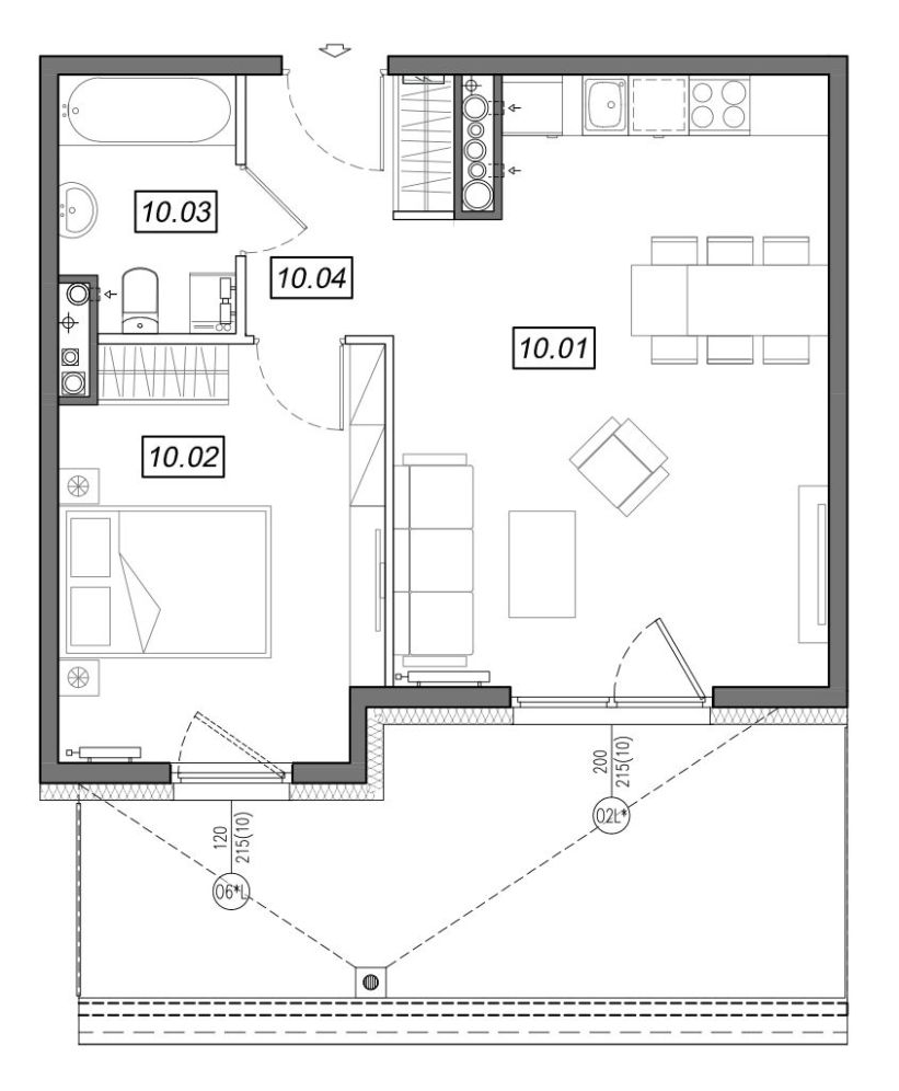 Nowe Południe - mieszkanie 4.A.10 - Mieszkanie z tarasem 18 m2!: zdjęcie 94329093