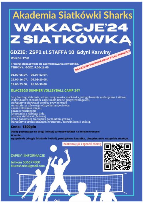 Wakacje z siatkówką. Volleyball Camp 2024w Gdyni
