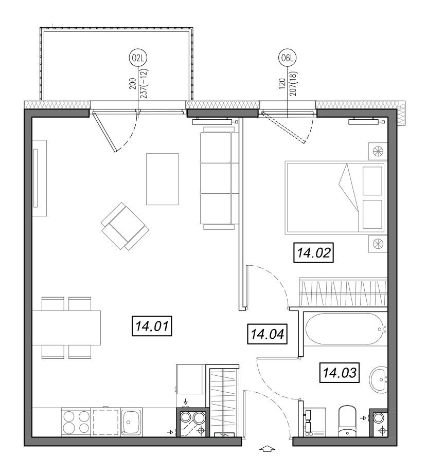 Nowe Południe - mieszkanie 4.A.14 - Bogate tereny rekreacyjne!: zdjęcie 94329126