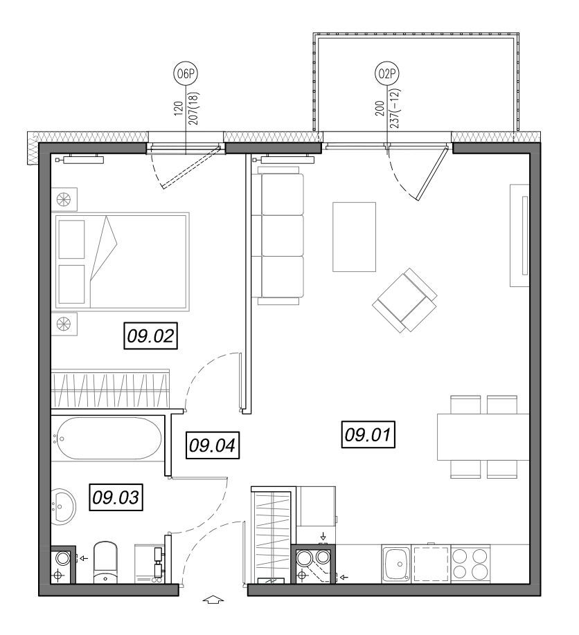 Nowe Południe - mieszkanie 4.B.09 - Bogate tereny rekreacyjne!: zdjęcie 94329412