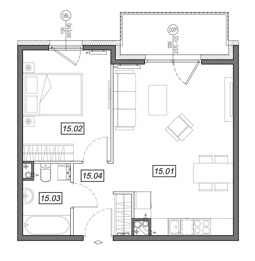 Nowe Południe - mieszkanie 4.B.15 - Bogate tereny rekreacyjne!: zdjęcie 94329479