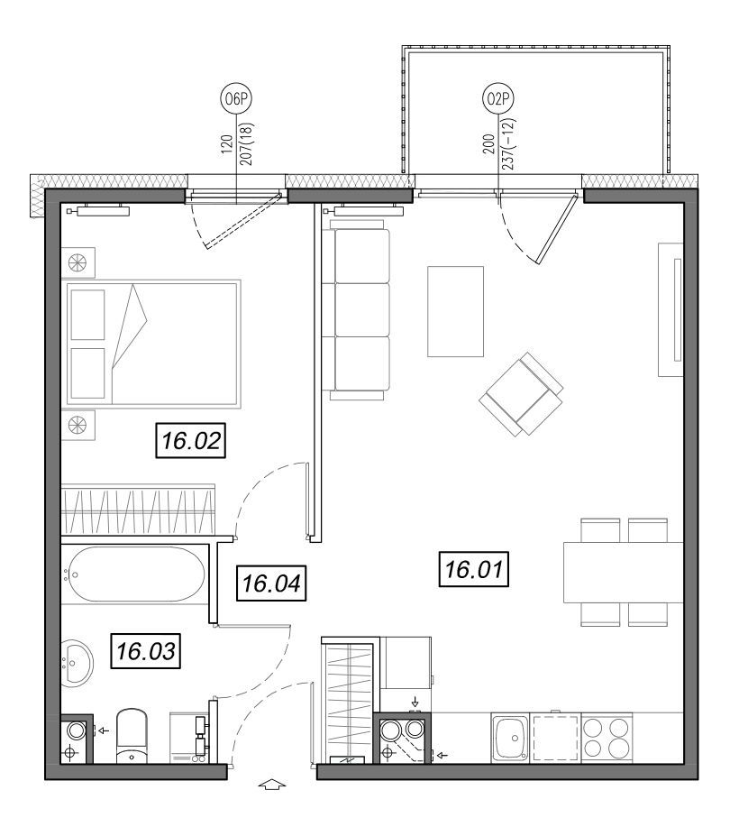 Nowe Południe - mieszkanie 4.B.16 - Bogate tereny rekreacyjne!: zdjęcie 94329490