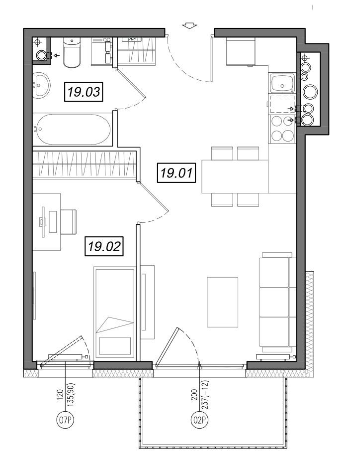 Nowe Południe - mieszkanie 4.B.19 - Bogate tereny rekreacyjne!: zdjęcie 94329523