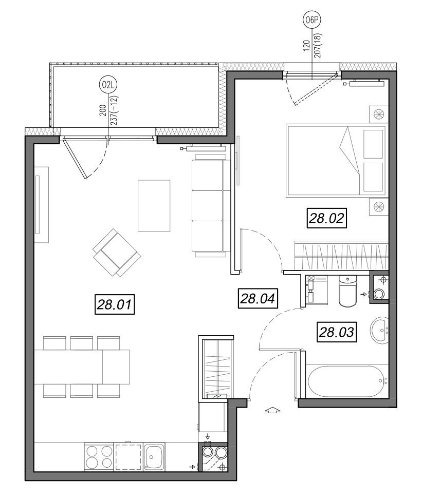 Nowe Południe - mieszkanie 4.B.28 - Bogate tereny rekreacyjne!: zdjęcie 94329622