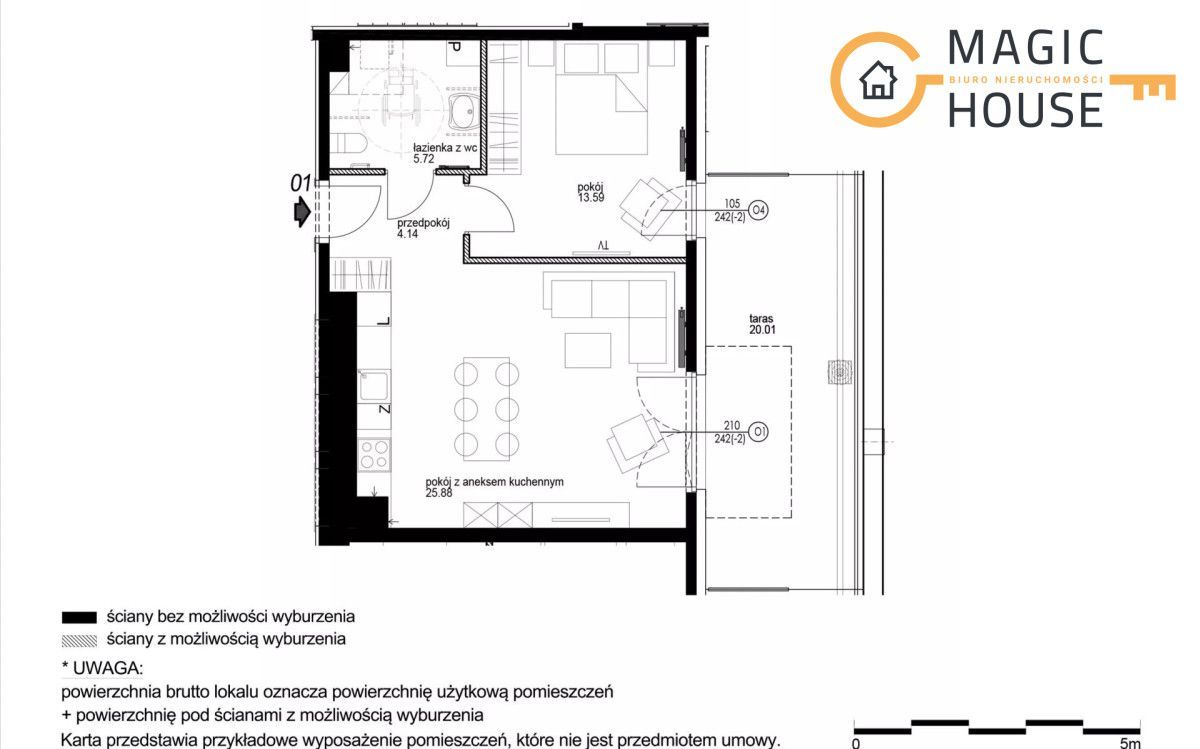 Mieszkanie 2-pokojowe z przestronnym tarasem: zdjęcie 93804954