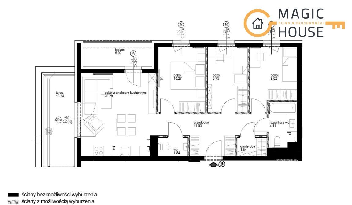 Mieszkanie 4-pokojow z tarasem i balkonem!: zdjęcie 93808828