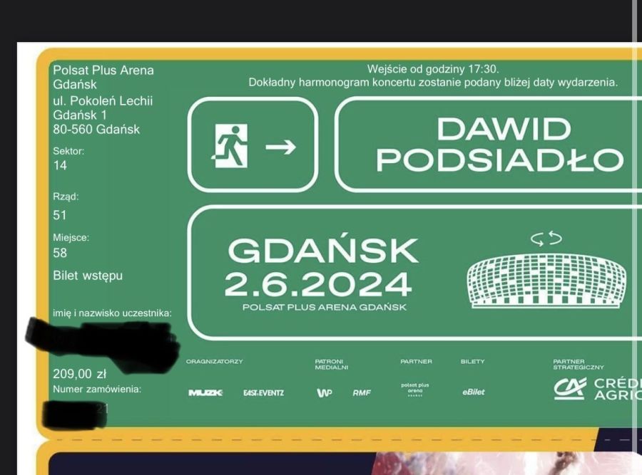 Bilet na koncert Dawid Podsiadło