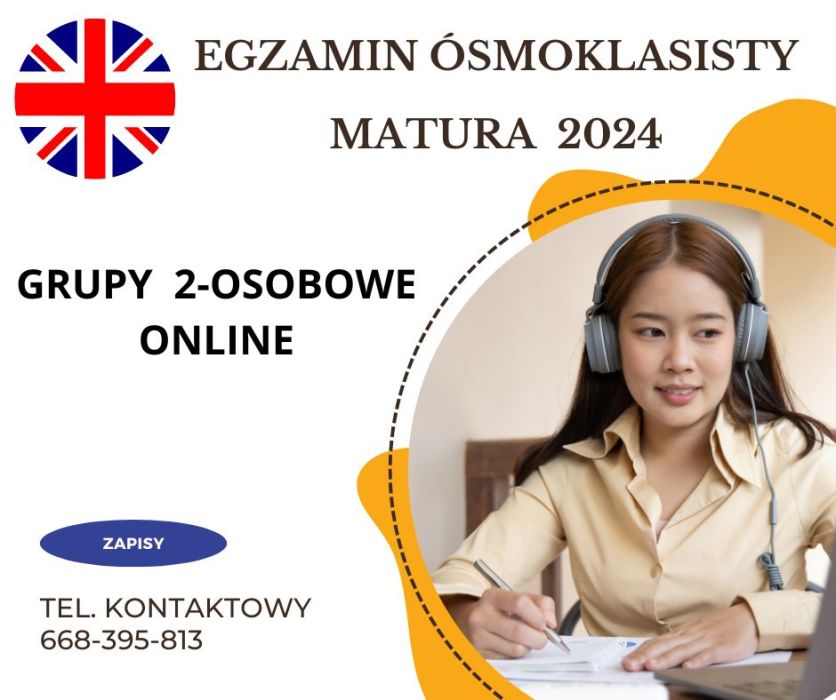 Angielski online w parach - matura, egz. 8-kl 2025