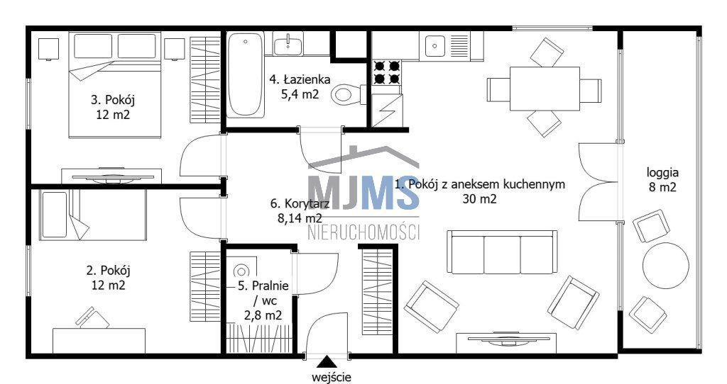 Komfortowe 3 pok. mieszkanie 70m2,Jeziorna, Rumia!: zdjęcie 93894169