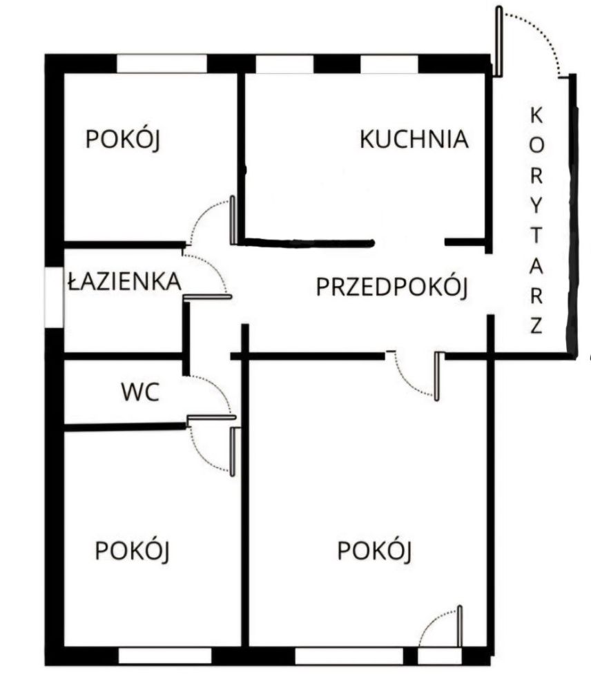 3 pokojowe mieszkanie Gdańsk Niedźwiednik blisko: zdjęcie 93934676