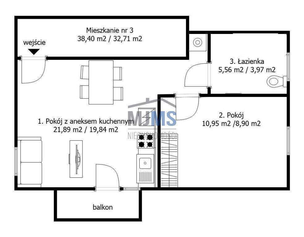 2 pok. apartament 33m2 -balkon-Swarzewo gm. Puck!: zdjęcie 93943471