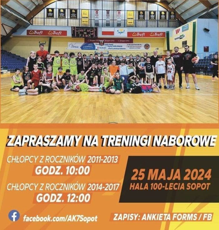 Trening naborowy do Akademii Koszykówki 7 Sopot