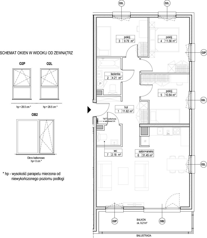 INPRO S.A. - Atut - mieszkanie 4-pok. 81.85 m2 łazienka i oddzielna toaleta: zdjęcie 94248220