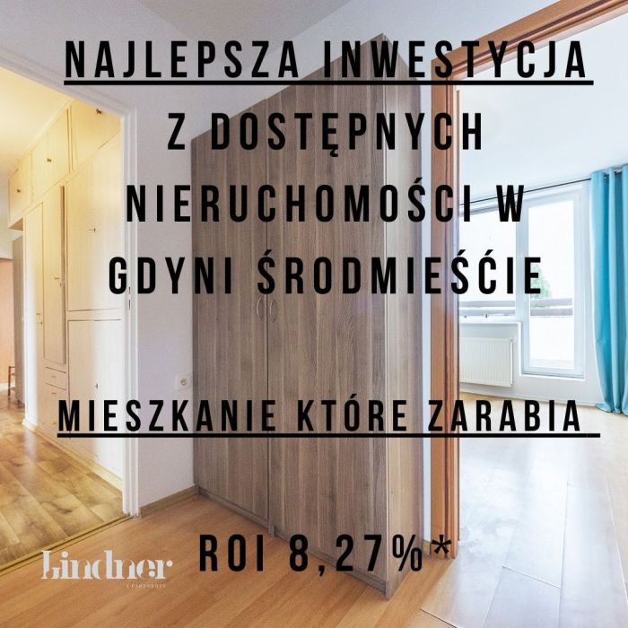 Mieszkanie inwestycyjne, 8,27% ROI, Gdynia Centrum