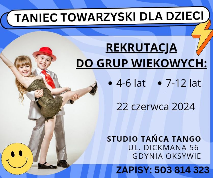 Taniec towarzyski dla dzieci - rekrutacja do grup