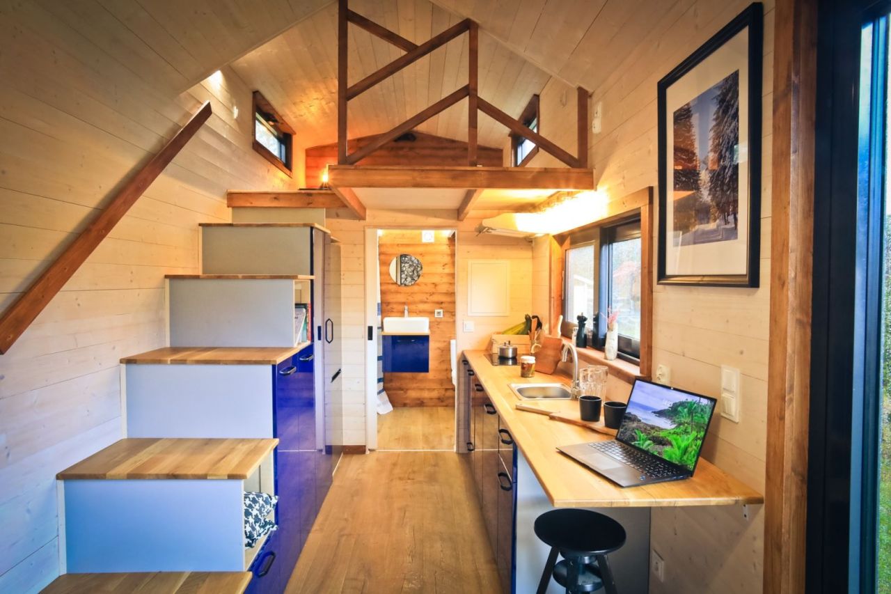 Tiny House - całoroczny mobilny dom biuro - na przyczepie 3,5T do auta: zdjęcie 94009952