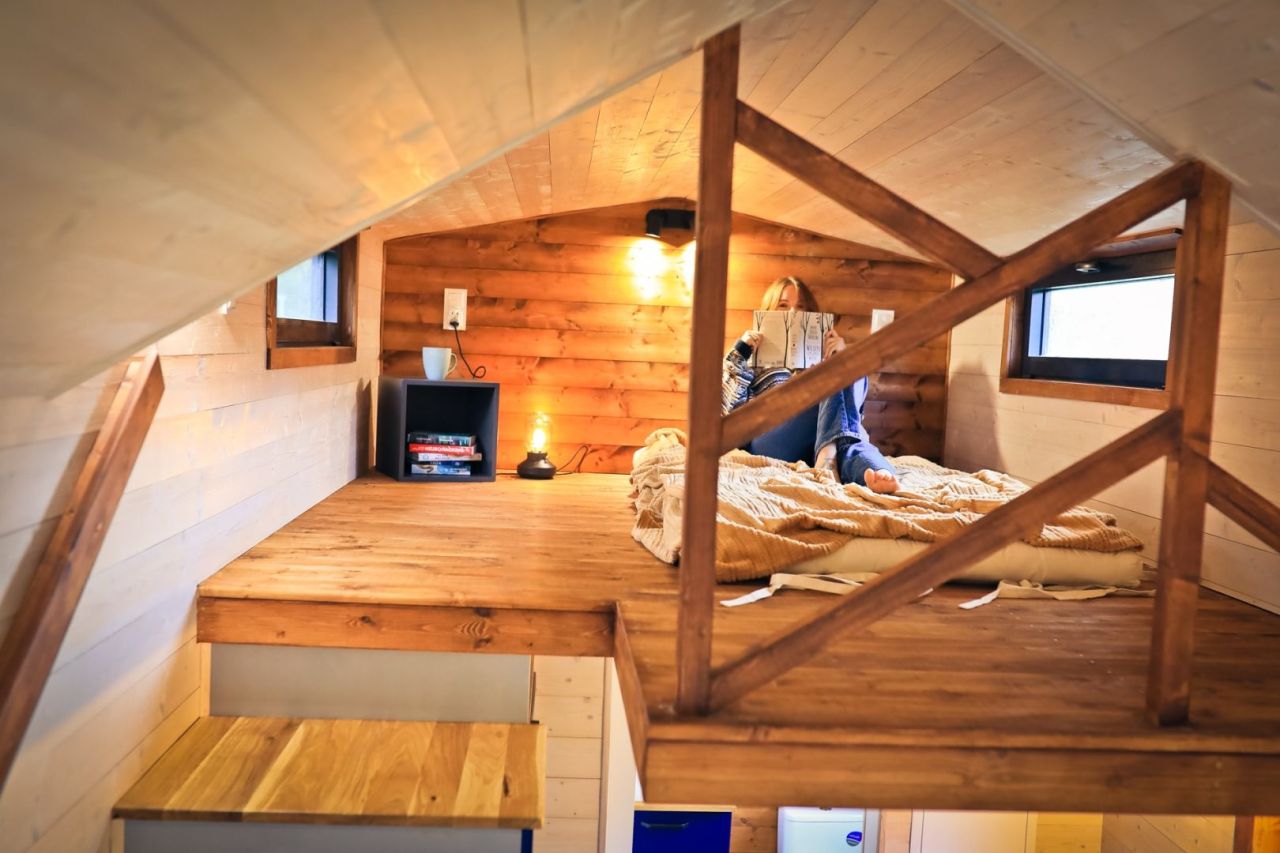 Tiny House - całoroczny mobilny dom biuro - na przyczepie 3,5T do auta: zdjęcie 94009953