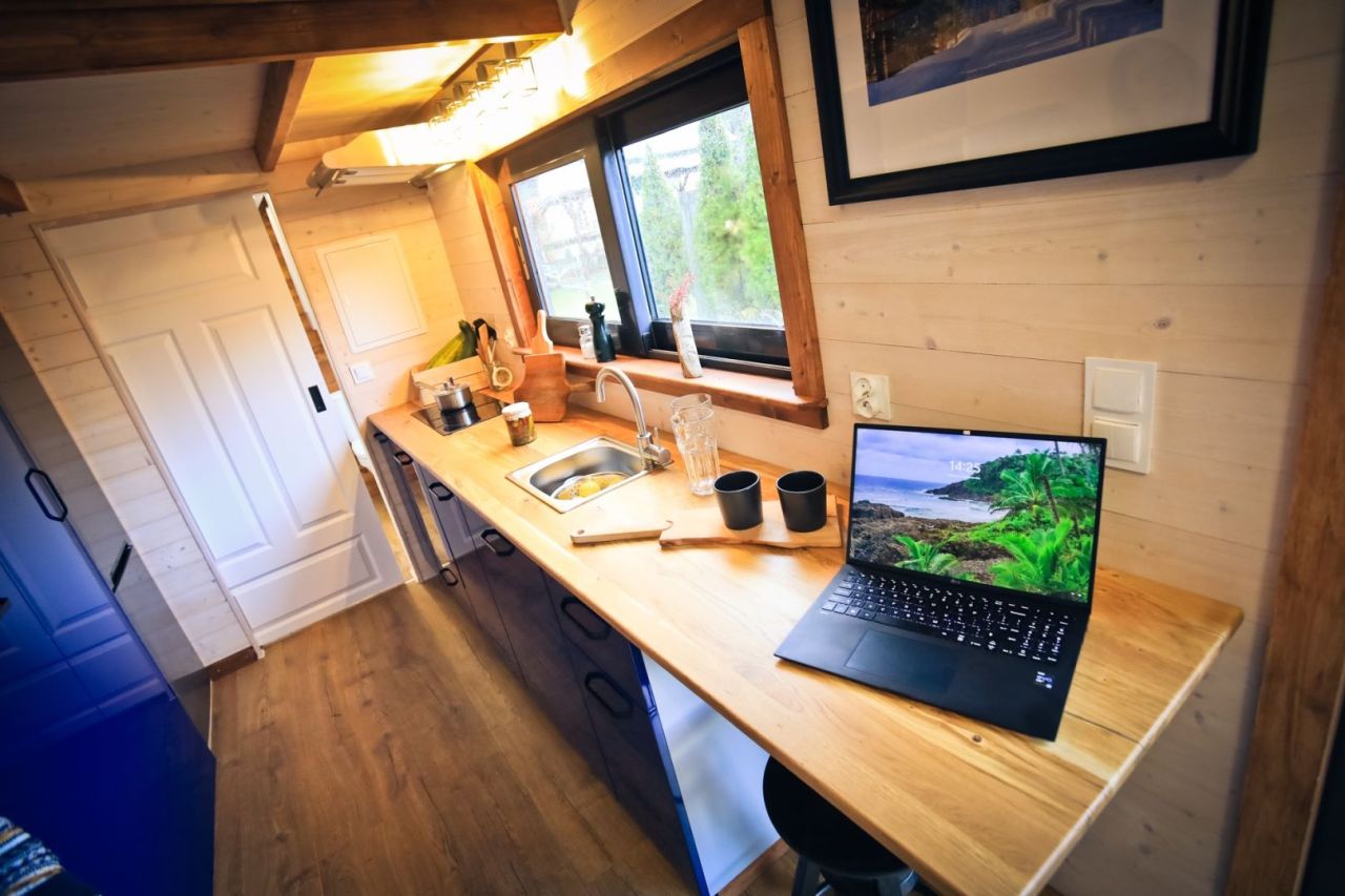 Tiny House - całoroczny mobilny dom biuro - na przyczepie 3,5T do auta: zdjęcie 94009954