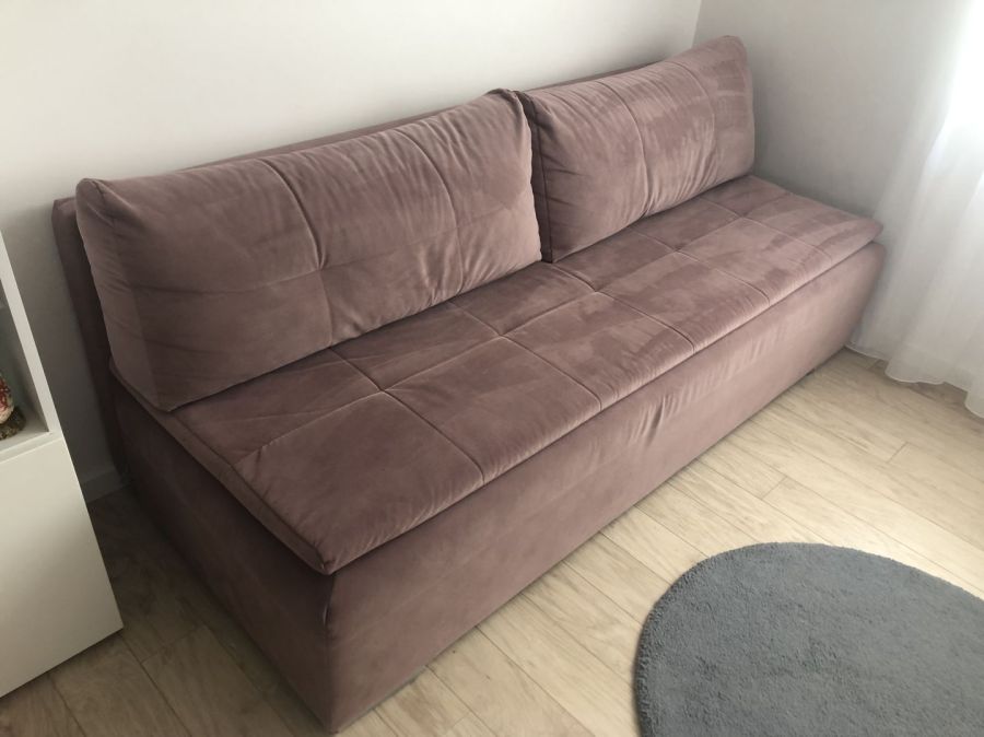Sofa BRW Lango z funkcją spania, blady róż